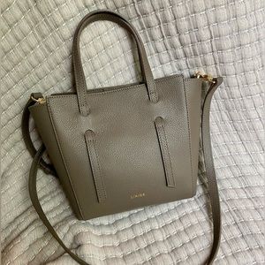 NEW Linjer Lana bag in taupe - pebbled leather gray purse